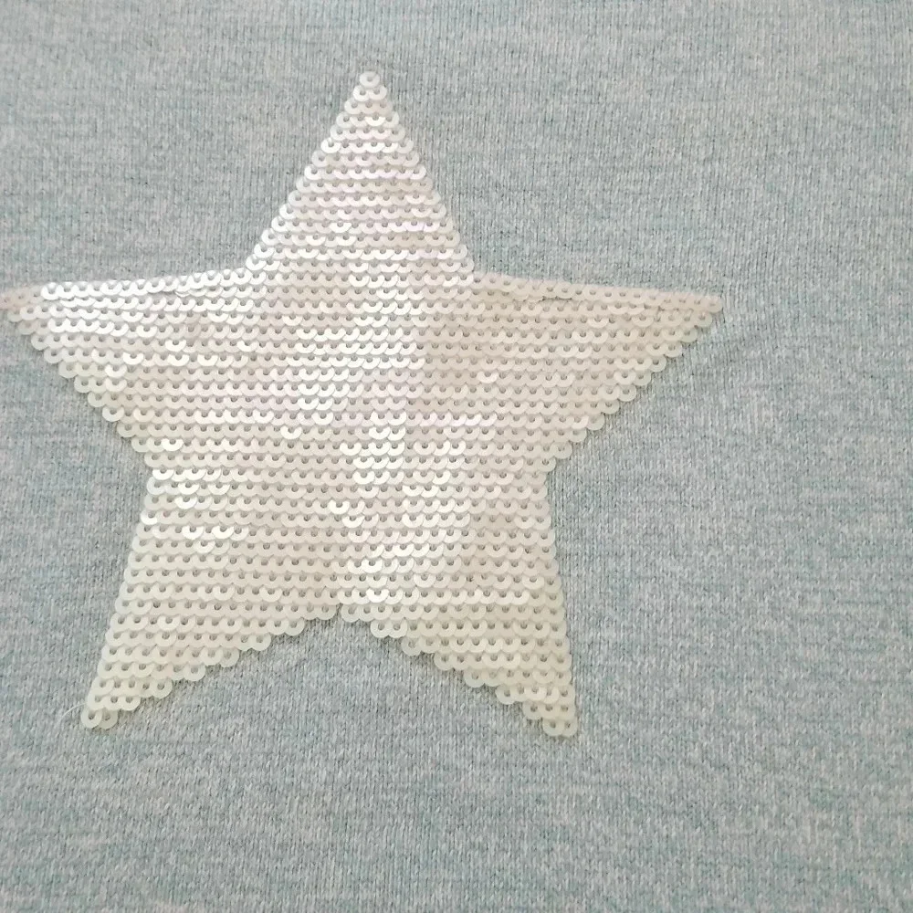 Gap Kids Girls Blue White Star Sequin Pullover Swe